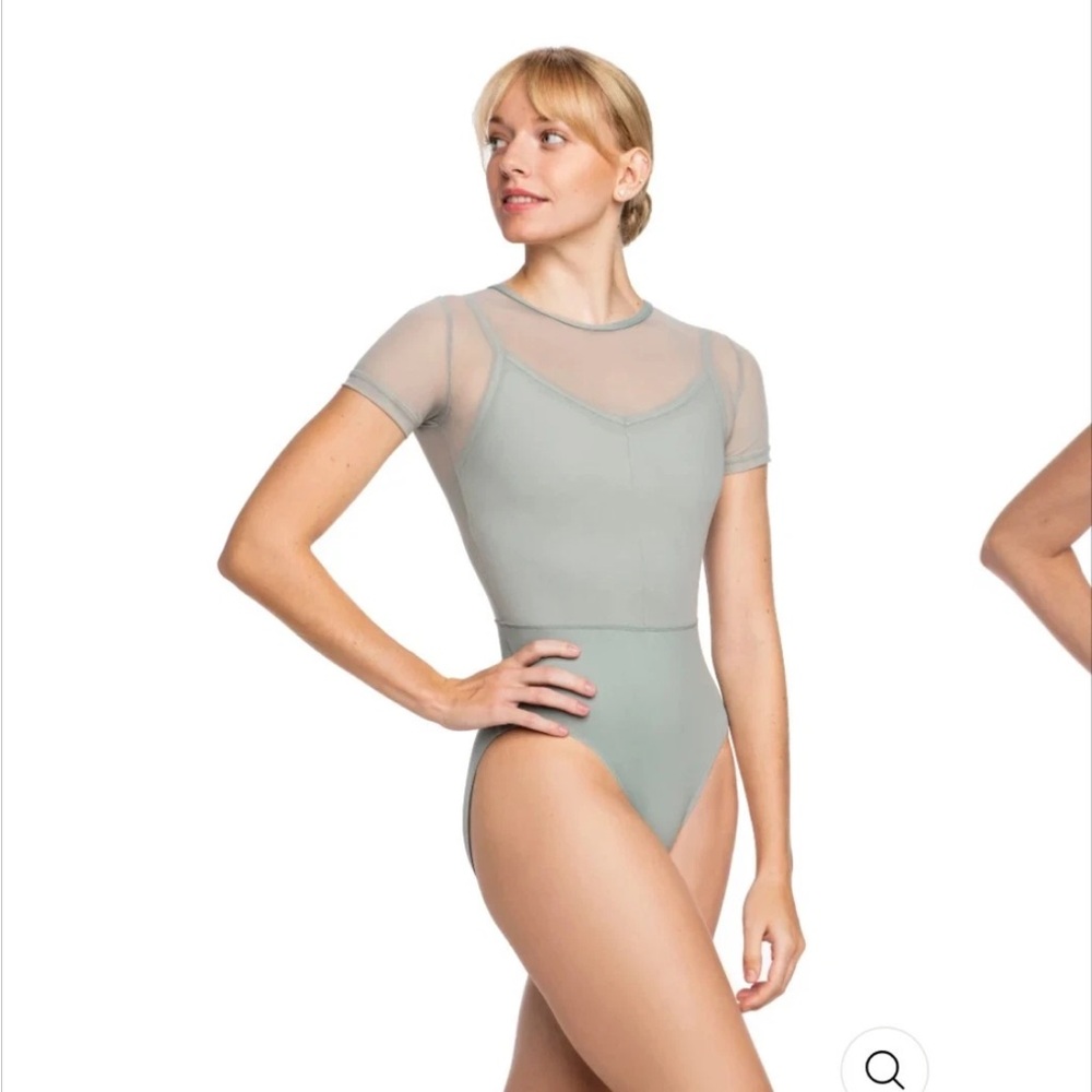 Ainsliewear Adina ballet leotard with mesh overlay size M/L